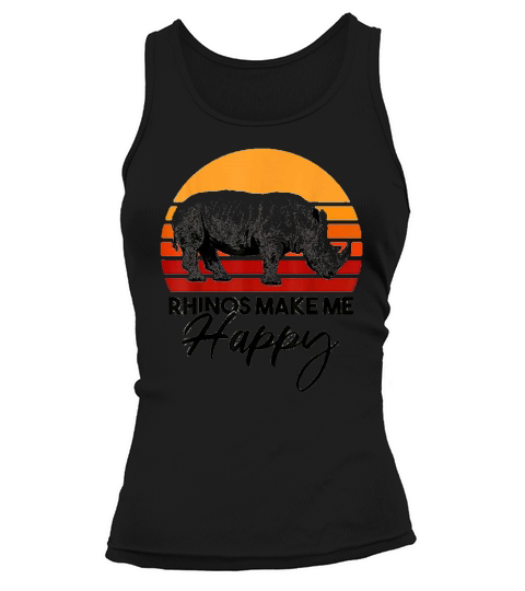 Rhinos Make Me Happy Vintage Tank top Woman