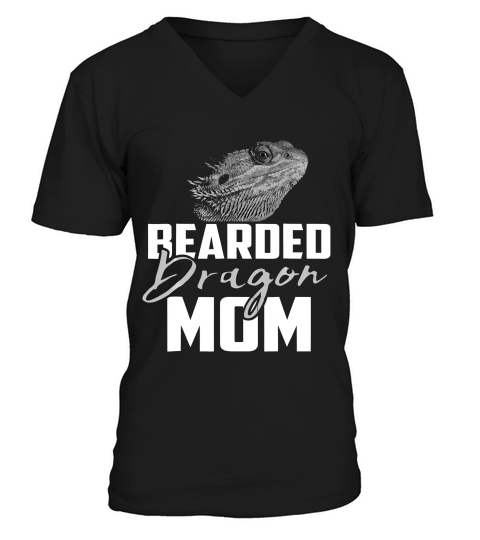 Bearded Dragon Mom T-shirt Funny Lizard Lovers Women Kids V-Neck T-shirt
