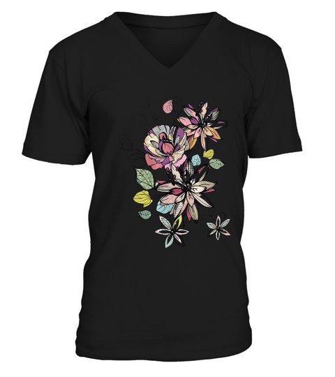 Cute Floral For Women & Girls, Flower Lovers Gifts T-shirt V-Neck T-shirt