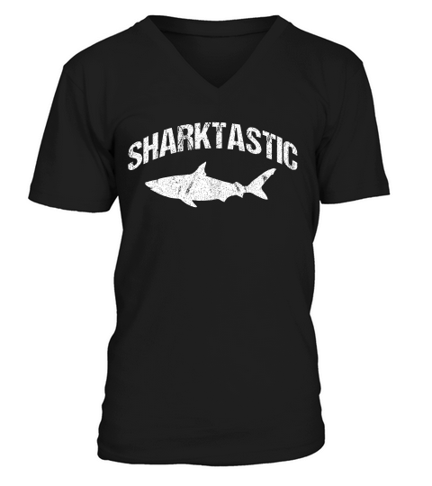 Sharktastic Vintage T-shirt V-Neck T-shirt