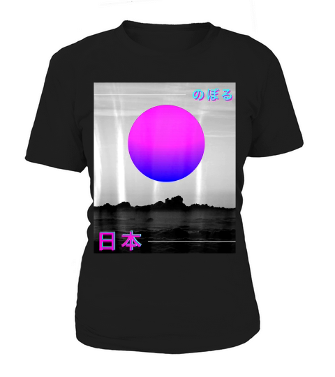 Pastel Goth Tokyo Sun Rise With Japanese Writing Tee Shirt Women's T-Shirt