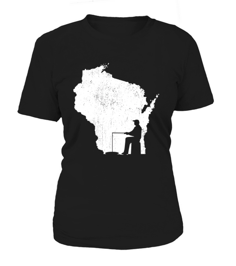 Vintage Ice Fishing Wisconsin Ice Fisherman T Shirt Women's T-Shirt