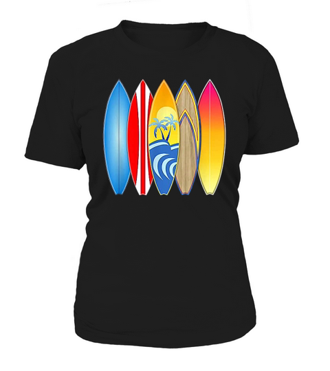 Vintage Retro Surfboards Surfing Women's T-Shirt