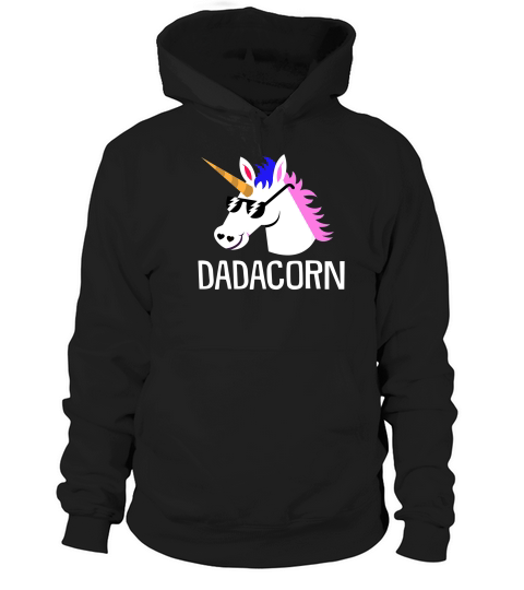Unicorn Dad And Baby Dadacorn Daddy Fathers Day Gift Hoodie Unisex