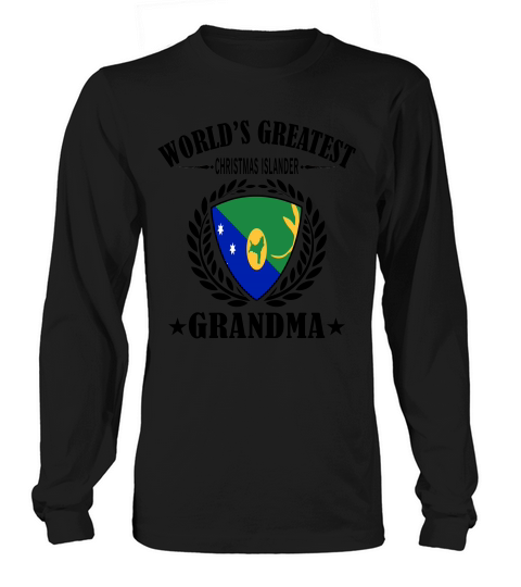 The Greatest Christmas Islander Grandma In The World Flag Nationality Proud Long sleeved Unisex