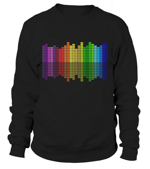 Colorful Equalizer DJ Shirt Sound Activated Music Note Shirt Sweatshirt Unisex