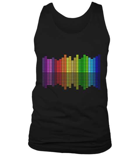 Colorful Equalizer DJ Shirt Sound Activated Music Note Shirt Tank Top Unisex