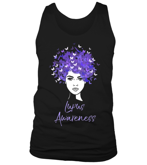 Lupus Awareness Purple Butterflies Gift T-shirt Tank Top Unisex