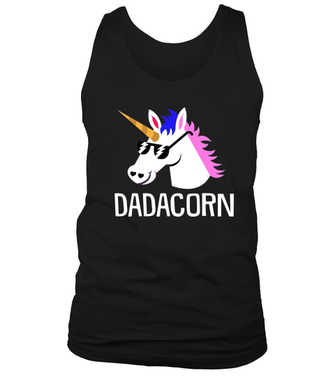 Unicorn Dad And Baby Dadacorn Daddy Fathers Day Gift Tank Top Unisex