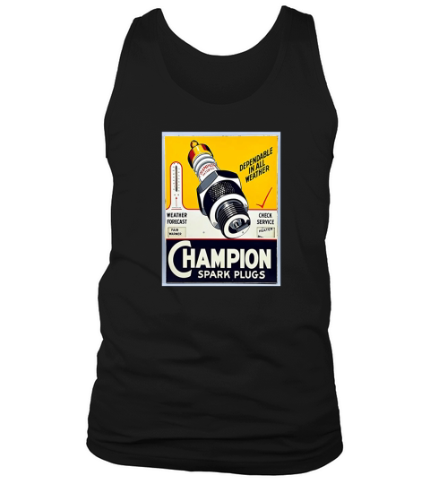 Vintage Champion Spark Plugs Shabby Chic Tank Top Unisex