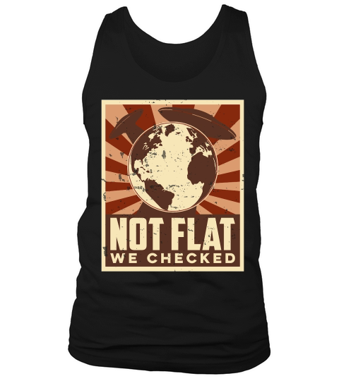 Vintage UFO Alien  Not Flat We Checked 3 Tank Top Unisex