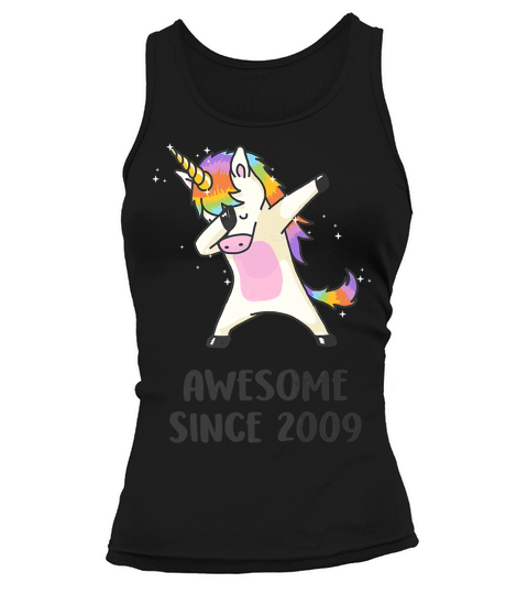 Cute Unicorn Awesome Since 2009 10th Birthday Gifts Tank top Woman