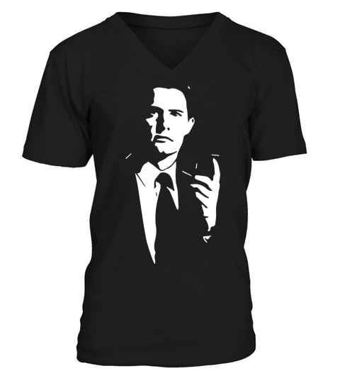 Agent Cooper Twin Peaks Inspired V-Neck T-shirt