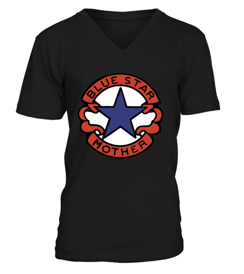 blue star mother V-Neck T-shirt