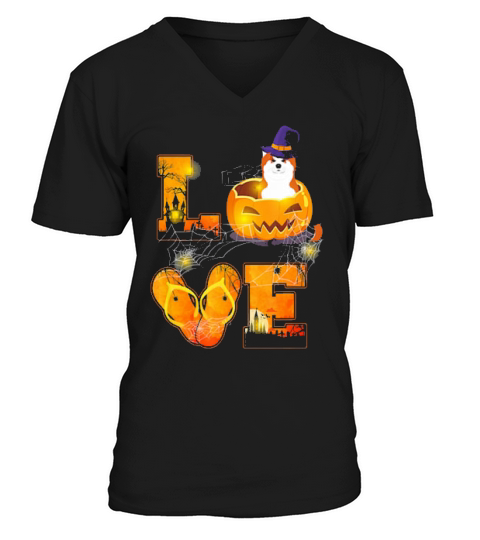Funny Akita  Halloween Gifts V-Neck T-shirt
