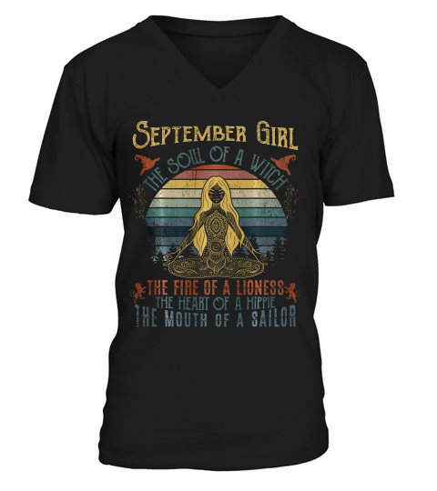 September Girl The Soul Of A Witch T-shirt V-Neck T-shirt