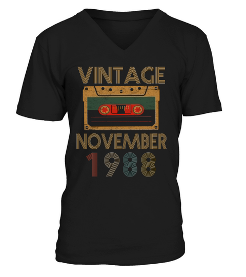 Vintage November 1988 V-Neck T-shirt