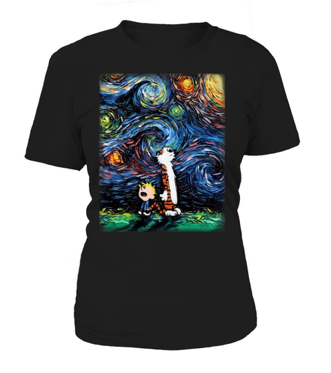 calvin and hobbes starry night t shirt T-Shirt Women's T-Shirt