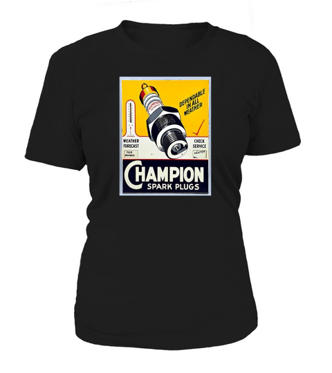 Vintage Champion Spark Plugs Shabby Chic Women's T-Shirt