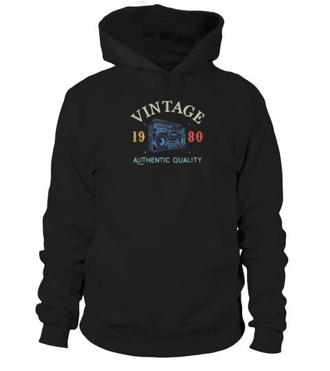 41 Years Old 1980 Vintage 1980 Birthday Anniversary Gift Hoodie Unisex