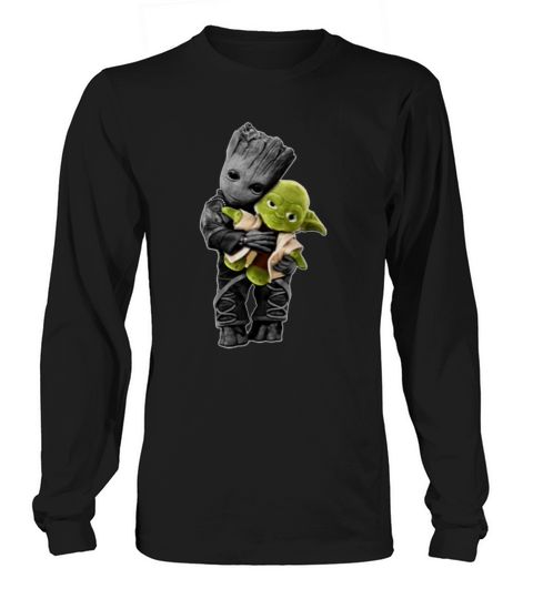 Baby Groot Hugging Baby Yoda Long sleeved Unisex