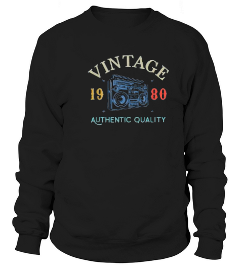 41 Years Old 1980 Vintage 1980 Birthday Anniversary Gift Sweatshirt Unisex