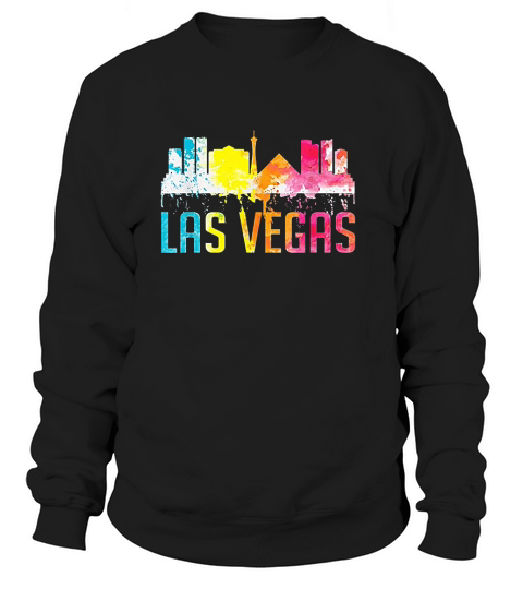 Las Vegas Nevada Watercolor Art City Skyline Sweatshirt Unisex