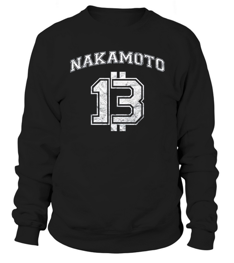 Satoshi Nakamoto College Team Style Distressed Sweatshirt Unisex