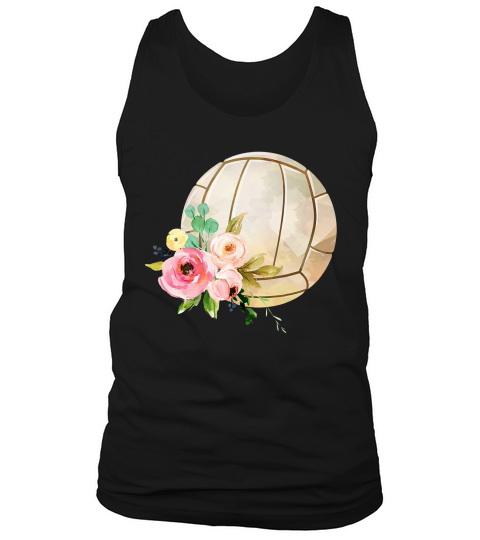 Girly Boho Floral Watercolor Volleyball T-shirt Tank Top Unisex