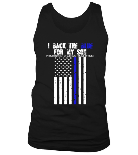 I Back The Blue For My Son Thin Line Mom Tank Top Unisex