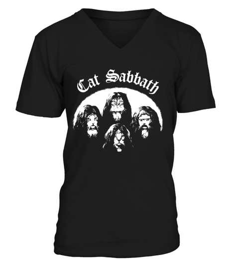CAT-LOVE-SABBATH V-Neck T-shirt