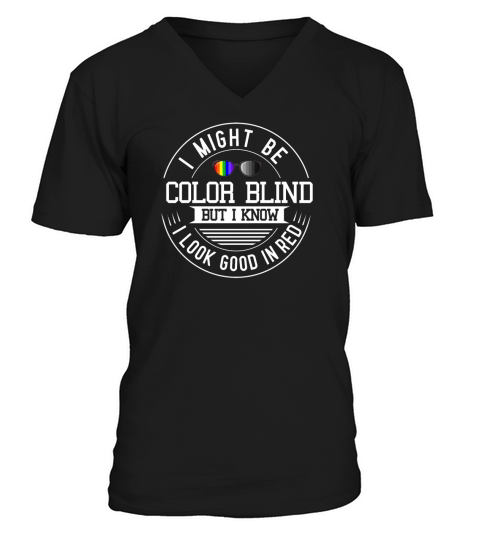 Color Blind Problems Blindness Test Eye Glasses  1 V-Neck T-shirt