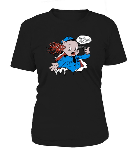 Joe Joegan Porky Pig Thats All Folks Women's T-Shirt