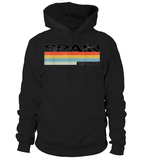 Spain  Spanish Language Espana Retro Vintage Stripes Hoodie Unisex