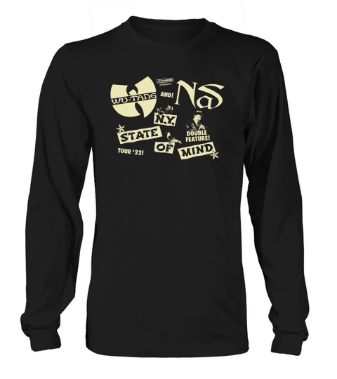 Art Wu Tang Clan Ny State Of Mind Tour 2022 Double Side Unisex T-Shirt Long sleeved Unisex