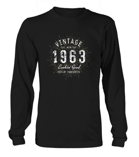 Born In 1963 Vintage 58th Birthday Long sleeved Unisex