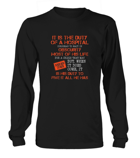devil us navy corpsman doc badass army veteran it is the duty of a hospital corpsman to wait Long sleeved Unisex
