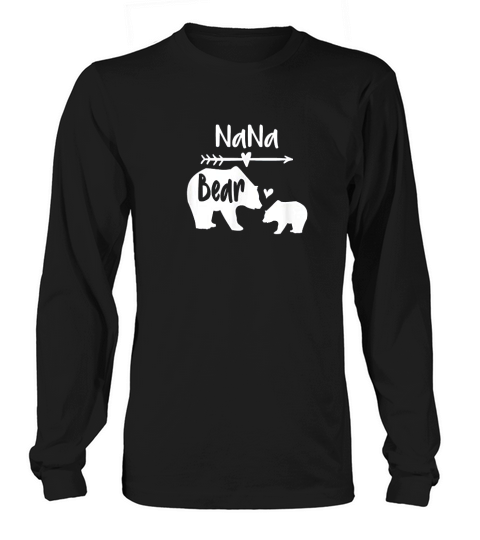 Nana Bear With Baby Cub Heart Long sleeved Unisex