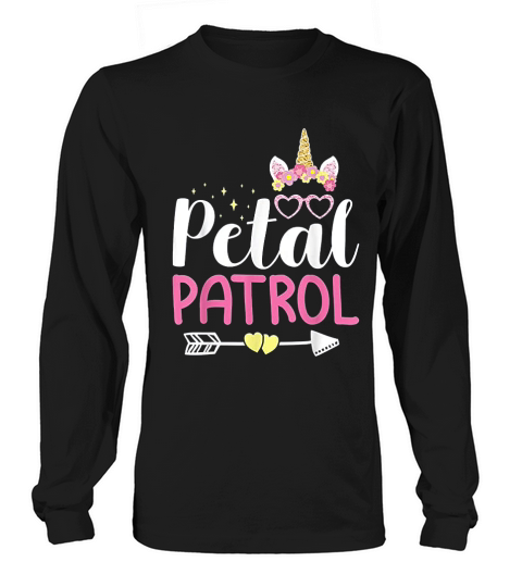Petal Patrol Flowers Unicorn Long sleeved Unisex