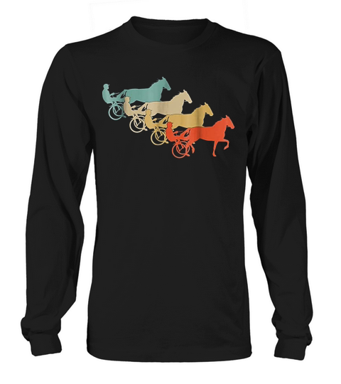 Vintage Retro Style Horses Harness Racing Equitation Long sleeved Unisex