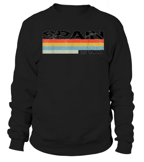 Spain  Spanish Language Espana Retro Vintage Stripes Sweatshirt Unisex