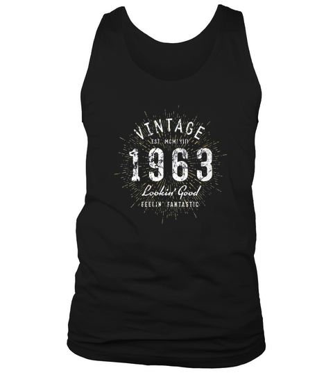 Born In 1963 Vintage 58th Birthday Tank Top Unisex