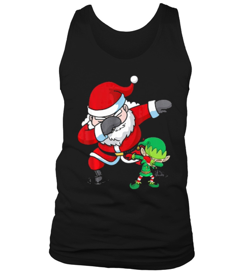 Christmas Boys Dabbing Santa Elf Dab Dance Gift Tank Top Unisex