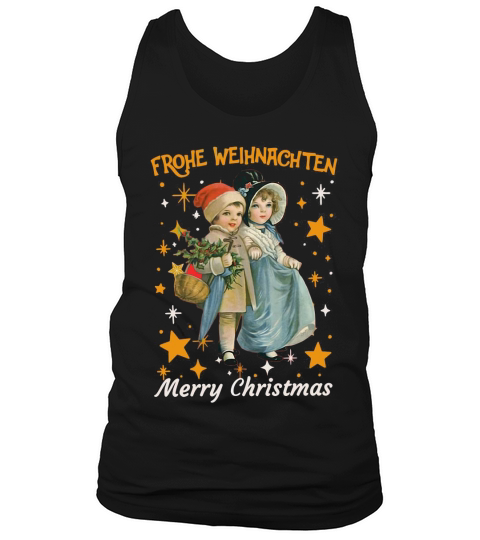 Frohe Weihnachten Merry Christmas German Vintage Tank Top Unisex