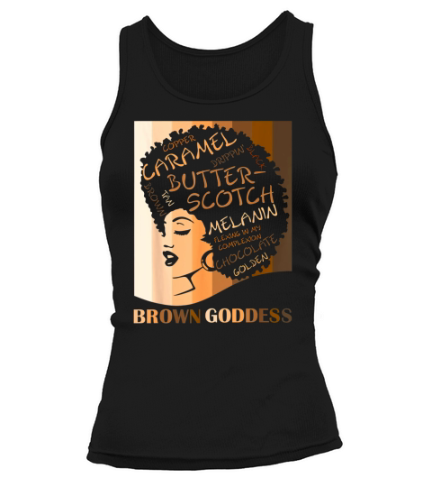 Brown Goddess Melanin Cute Womens Afro Black Is Beautiful Tank top Woman