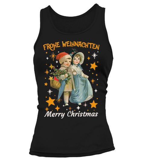 Frohe Weihnachten Merry Christmas German Vintage Tank top Woman