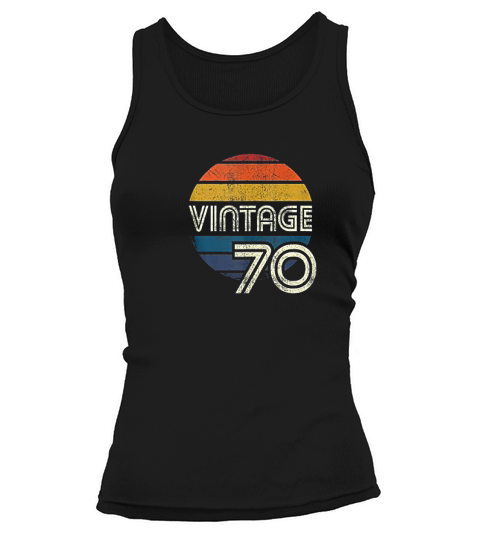 Vintage 1970 Chest Stripe Birthday Tank top Woman