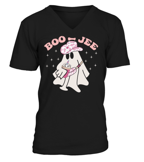 Boo Jee Spooky Ghost1 V-Neck T-shirt