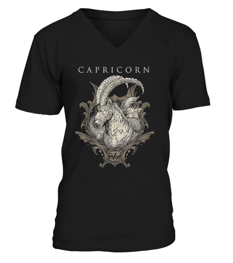 Capricorn Zodiac Birthday December January V-Neck T-shirt