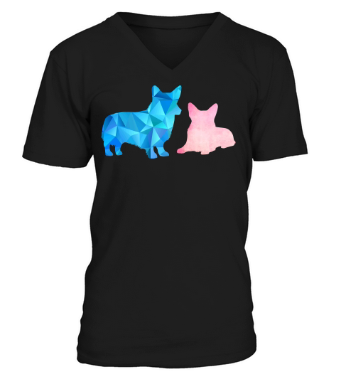 Corgi Lovers Valentines Day For Couple In Love V-Neck T-shirt